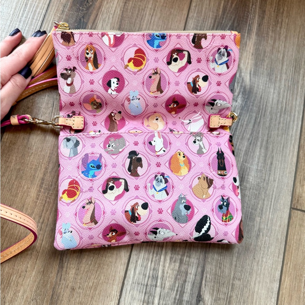 Dooney & Bourke Pink Dog Motif Crossbody with Tassel - Picture 4 of 8